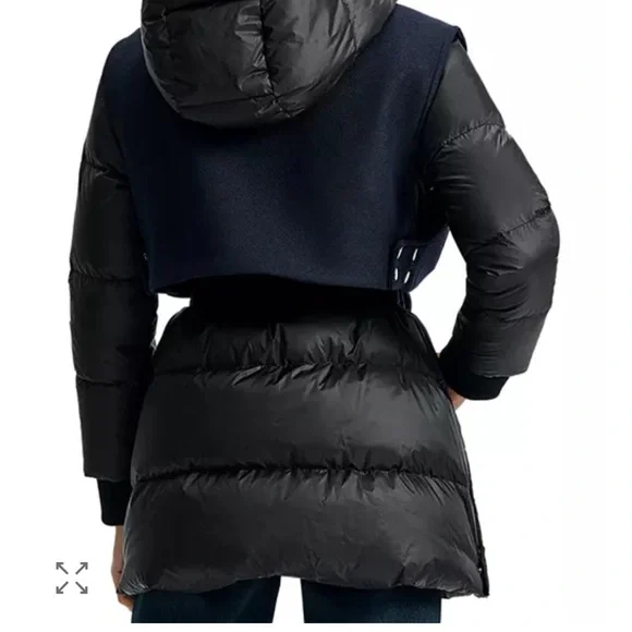 Veronica Beard Navy and Black Puffer Jacket - Picture 2 of 12